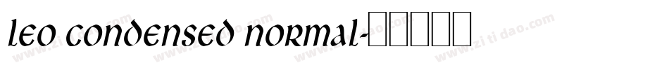 Leo Condensed Normal字体转换